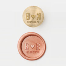 Sweetheart Initials Wedding Couple Wax Siegel Brie