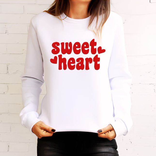 SweetHeart Modern Womens Valentinstag Sweatshirt (Von Creator hochgeladen)
