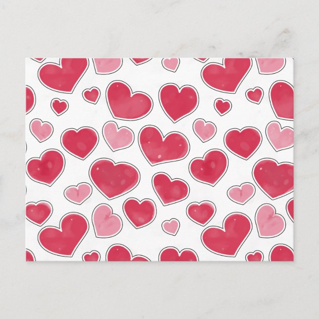Sweetheart Paradise Valentine's Day Wrapping Paper Postkarte (Vorderseite)