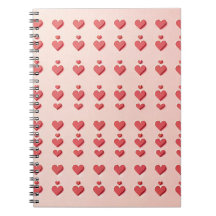 Sweetheart Pink: Adorable Red Hearts