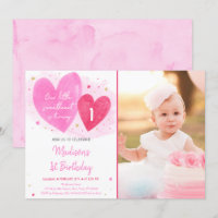 Sweetheart Pink Gold Herzens Erster Geburtstag