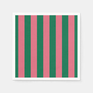 Sweetheart Pink Pickle Green Strip Serviette