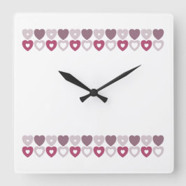 Sweetheart Quilt Tasse Quadratische Wanduhr