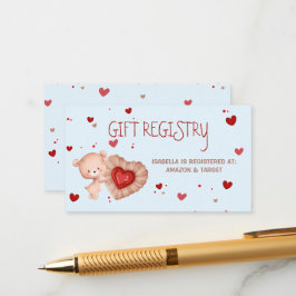 Sweetheart Red Blue Baby Duschgeschenk Registrieru Begleitkarte