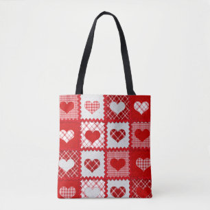 Sweetheart Red Plaid and Hearts Rack Trim Fun