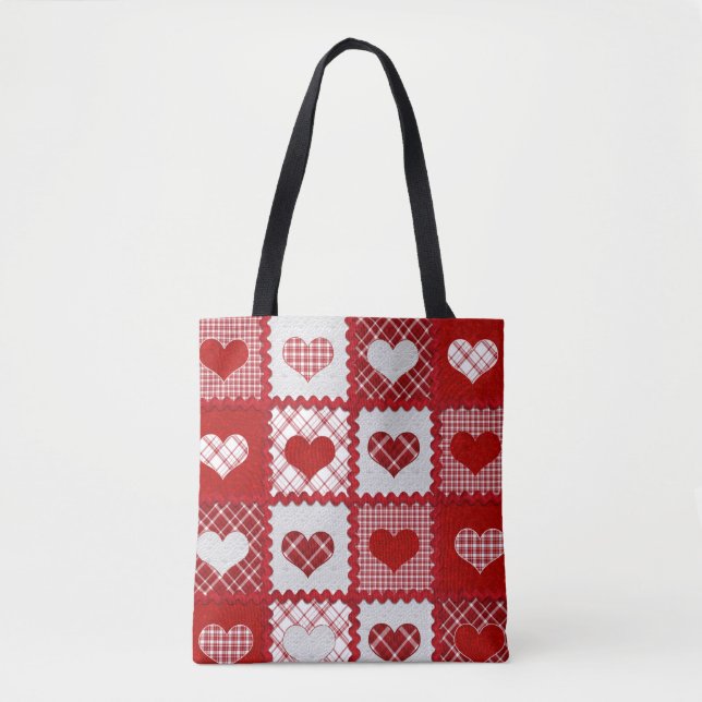Sweetheart Red Plaid and Hearts Rack Trim Fun (Vorderseite)