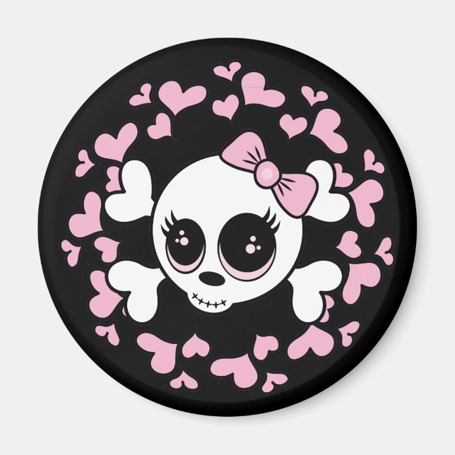 Sweetheart Skull Magnet (Vorne)
