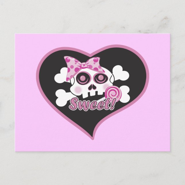 Sweetheart Skull Postkarte (Vorderseite)