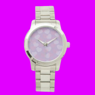 Sweetheart Sprinkle Lavendelherz oversifiziert Armbanduhr
