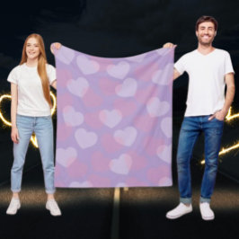 Sweetheart Sprinkle | Lavender Heart Fleecedecke