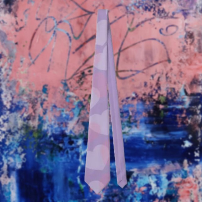 Sweetheart Sprinkle | Lavender Heart Pattern Krawatte (Von Creator hochgeladen)