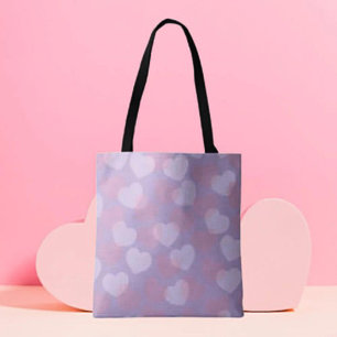 Sweetheart Sprinkle Lavender Heart Pattern Tasch