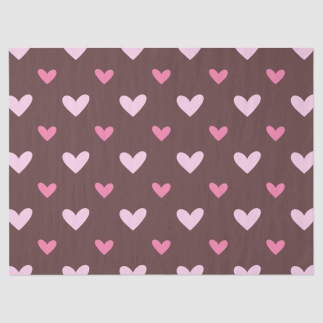 Sweetheart Tissue Paper – Pink & Blush Hearts Seidenpapier (Vorderseite)