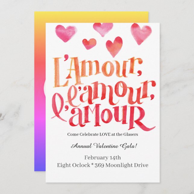 Sweetheart Valentine Baby Dusche Einladung (Vorne/Hinten)