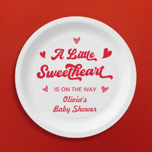 Sweetheart Valentine Baby Dusche Pappteller
