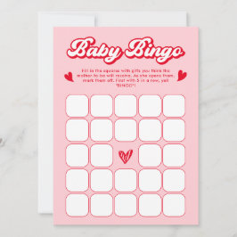 Sweetheart Valentine Baby Shower Baby Bingo Game Einladung