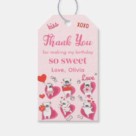 Sweetheart Valentine Welppy Birthday Gift Tag Geschenkanhänger