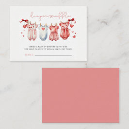 Sweetheart Valentines Baby Duschdusche Windeln Raf Begleitkarte