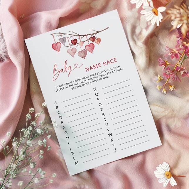 Sweetheart Valentines Baby Name Race Game (Von Creator hochgeladen)