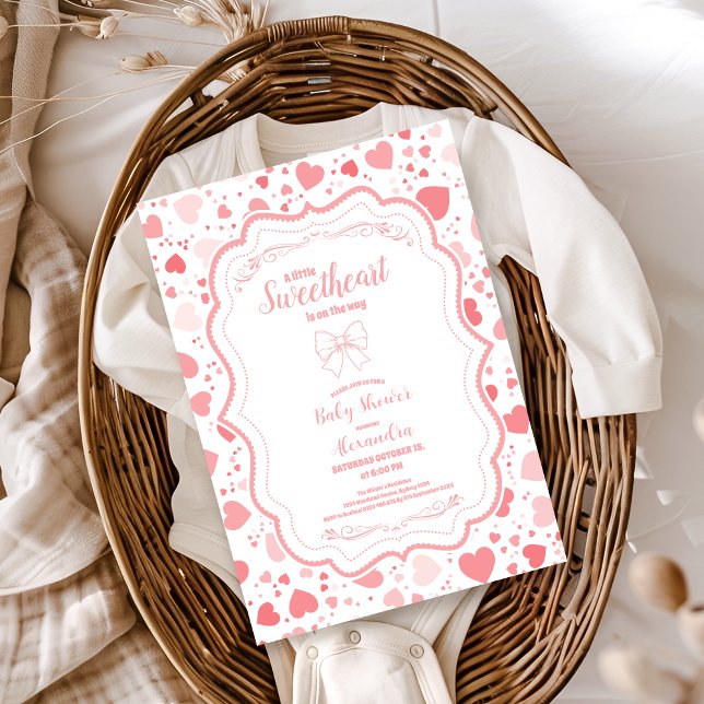 Sweetheart Valentine's Day Baby Shower Einladung (Von Creator hochgeladen)