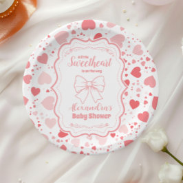 Sweetheart Valentine's Day Baby Shower Pappteller