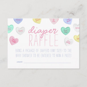 Sweetheart Valentine's Day Diaper Raffle Card Begleitkarte