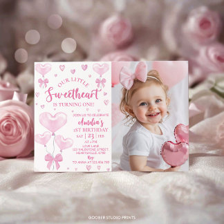 Sweetheart Valentine's Geburtstags-Foto Einladung