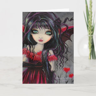 Sweetheart Vampire Fairy Valentine Art Feiertagskarte
