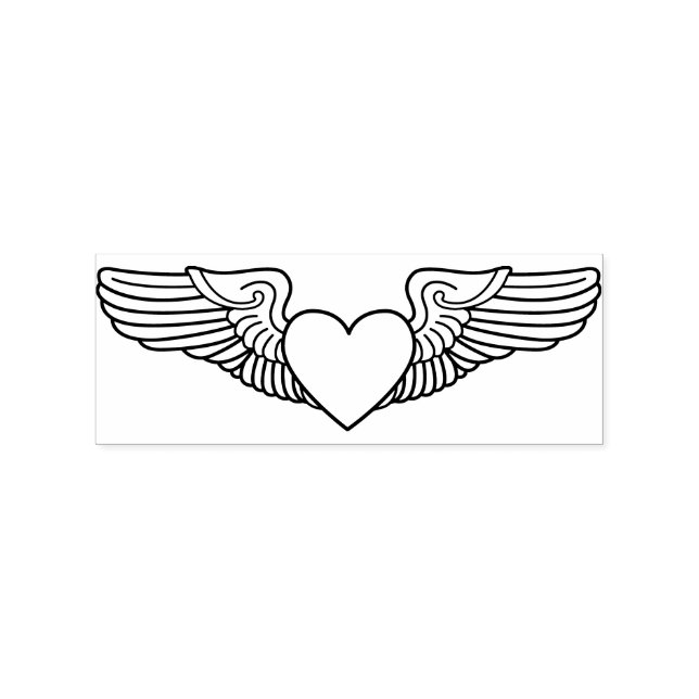 Sweetheart Wings Militärübungssprecherin Briefmark Gummistempel (Prägung)