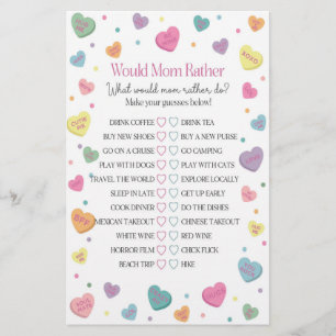 Sweetheart würde Mama statt Baby Showspiel