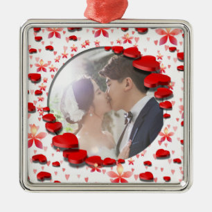 Sweethearts Foto und Text Ornament Aus Metall