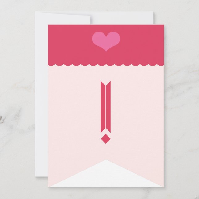 Sweethearts Pink Birthday Party DIY Bunting Banner (Vorderseite)