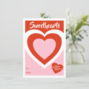 Sweethearts Valentines Herzdesign Bereich für Leck Feiertagskarte