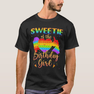 Sweetie of the Birthday Girl Unicorn Pop It Family T-Shirt