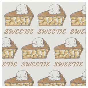 Sweetie Pie Apple Slice Piece Ice Creme a la Mode Stoff