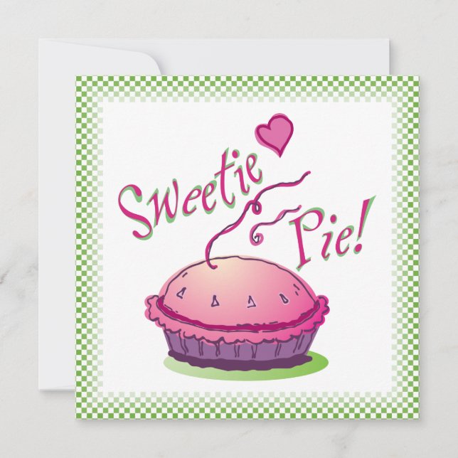 Sweetie Pie Kuchen Einladung (Vorderseite)