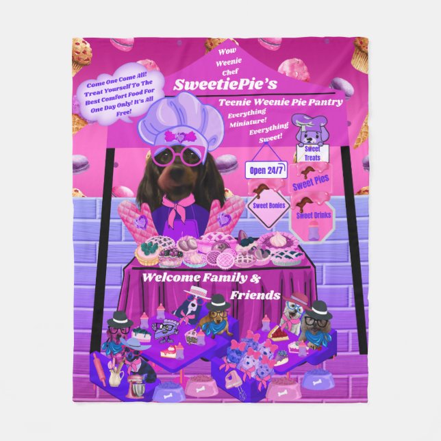 SweetiePie's Teenie Würstchen Pie Pantry Blanket Fleecedecke (Vorderseite)