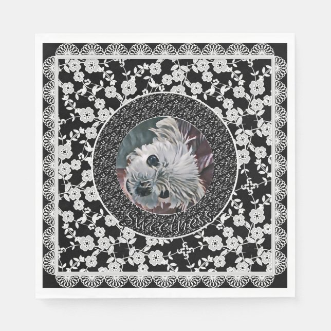 Sweetness-Black-FOTO-Square-FOTO-TEMPLATE- Serviette (Vorderseite)