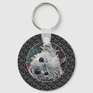 Sweetness-Black-Puppy-ANY-FOTO-TEMPLATE- Schlüsselanhänger