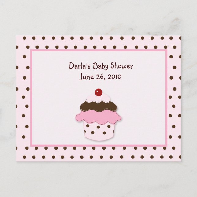 Sweetness Cupcake Babyduschberatung Karten (Vorderseite)