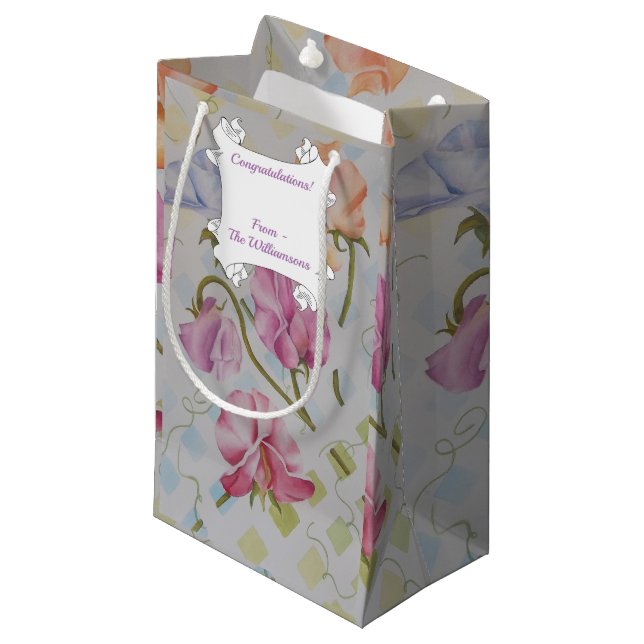 SWEETPEAS KLEINE GESCHENKTÜTE (Vorderseite Schrägansicht)