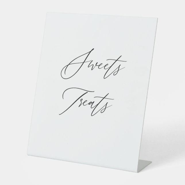 Sweets & Treats Wedding Sign | Dessert Table Sign  Sockelschild (Vorderseite)