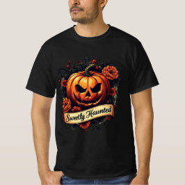 SweetSpuk Gothic Floral Pumpkin - Halloween T-Shirt