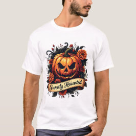 SweetSpuk Gothic Floral Pumpkin - Halloween T-Shirt