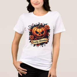 SweetSpuk Gothic Floral Pumpkin - Halloween Tri-Blend Shirt