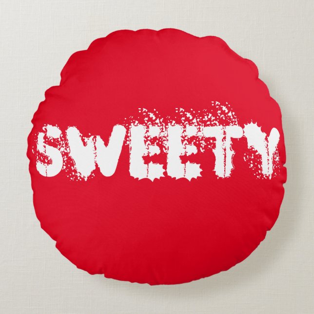 SWEETY DARLING RUNDES KISSEN (Vorderseite)