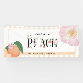 Sweety Little Peach Baby Dusche Empfang Banner