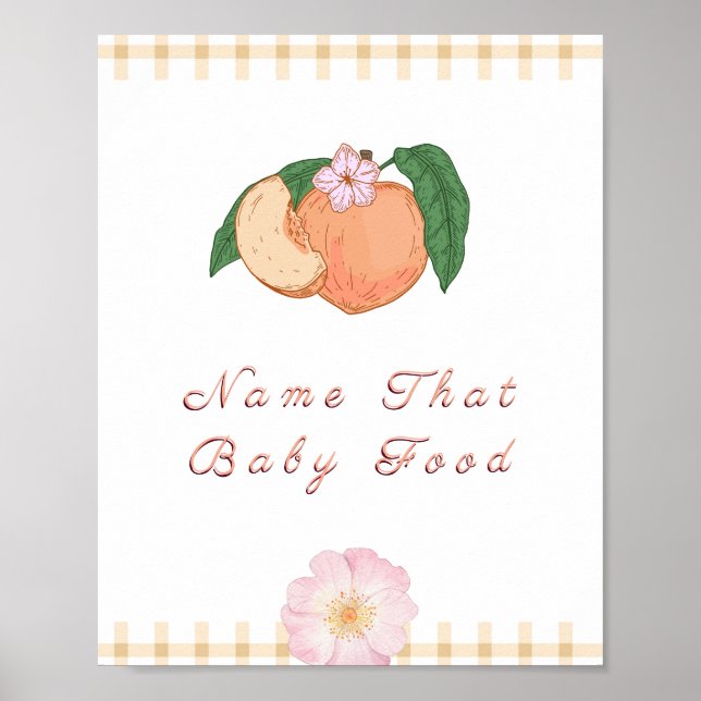 Sweety Little Peach Baby Duwer Spielzeichen Poster (Vorne)