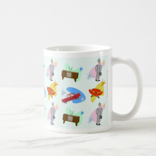 Swell Life Fun 60er Cartoon Muster Tasse
