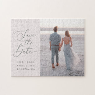 Swept Letters Save the Date Puzzle